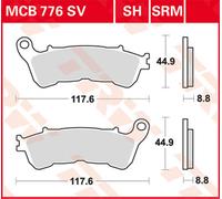 TRW Brakepads Organic MCB 776