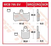 TRW BRAKE PAD SCR SINTER CARBON RACE YAMAHA YZF-R1 1000 MCB795SCR