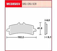 Trw Carbon Race Mcb858crq Organic Brake Pads