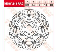 Trw Contoured Floating Brake Rotor For Ducati Monster 696 1990-2023 MSW211RAC