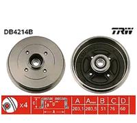TRW DB4214B Brake Drum