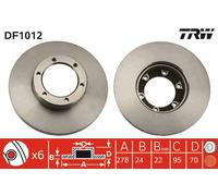 TRW DF1012 Brake Disc for RENAULT