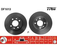 TRW DF1013 Brake Disc for ,DACIA,RENAULT