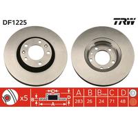 TRW DF1225 Brake disc