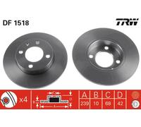 TRW DF1518 Brake Disc for AUDI,SEAT,VW