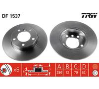 TRW DF1537 Brake disc
