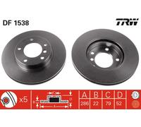 TRW DF1538 Brake Disc for BMW,BMW (BRILLIANCE)