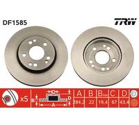 TRW DF1585 Brake disc
