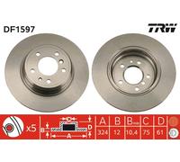 TRW DF1597 Brake Disc for BMW