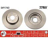 TRW DF1743 Brake disc