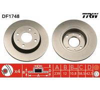 TRW DF1748 Brake disc