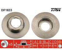TRW DF1833 Brake Disc for LAND ROVER