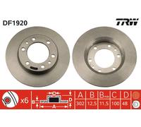 TRW DF1920 Brake disc