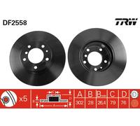 TRW DF2558 Brake disc