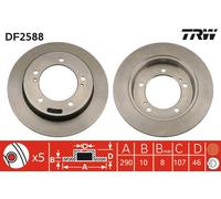 TRW DF2588 Brake disc