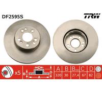 TRW DF2595S Brake Disc for MERCEDES-BENZ