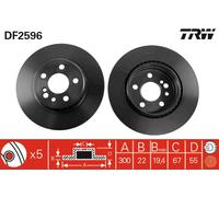 TRW DF2596 Brake disc