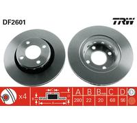 TRW DF2601 Brake disc