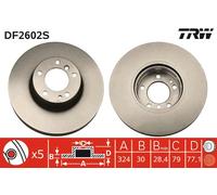 TRW Brake Disc DF2602S Vented – Fits BMW ALPINA E38/E39/E32
