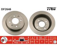 TRW DF2646 Brake Disc for HONDA,LOTUS,MG,ROVER