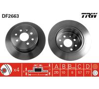 TRW DF2663 Brake disc