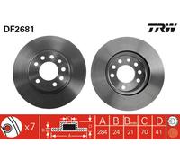 TRW DF2681 Brake disc