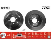 TRW DF2781 Brake disc