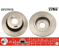 TRW DF2791S Brake disc