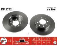 TRW DF2792 Brake disc