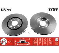 TRW DF2796 Brake disc