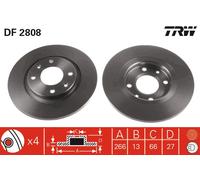 TRW DF2808 Brake Disc for CITROËN,PEUGEOT