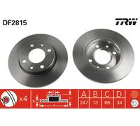 TRW DF2815 Brake Disc for CITROËN,PEUGEOT