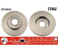 TRW DF4024 Brake disc