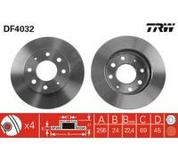 TRW DF4032 Brake disc