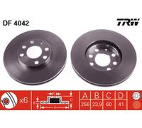 TRW DF4042 Brake Disc for CHEVROLET,HOLDEN,OPEL,VAUXHALL