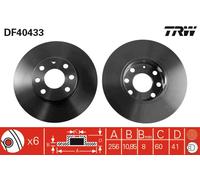TRW DF4043 Brake Disc for OPEL