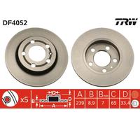 TRW DF4052 Brake Disc for AUDI,SKODA,VW