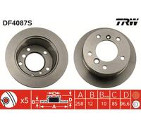 TRW DF4087S Brake Disc for MERCEDES-BENZ,VW