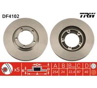 TRW DF4102 Brake Disc for FENGXING,HYUNDAI,JAC,MITSUBISHI