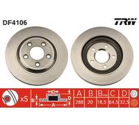 TRW DF4106 Brake disc