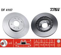 TRW DF4107 Brake Disc for LADA