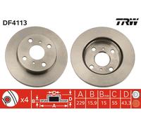 TRW DF4113 Brake Disc for TOYOTA