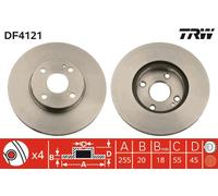 TRW DF4121 Brake Disc for MAZDA