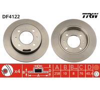 TRW DF4122 Brake Disc for HYUNDAI,HYUNDAI (BEIJING)