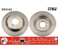 TRW DF4143 Brake Disc for BMW