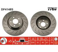 TRW DF4148S Brake Disc for MERCEDES-BENZ