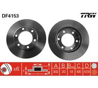 TRW DF4153 Brake Disc for TOYOTA