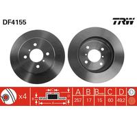 TRW DF4155 Brake Disc for SUZUKI