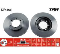 TRW Brake Disc DF4168 – for DAEWOO & SSANGYONG – 1 pc