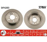 TRW DF4203 Brake disc